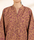Women's Unstitched Cambric Brown Printed 3 Piece Suit